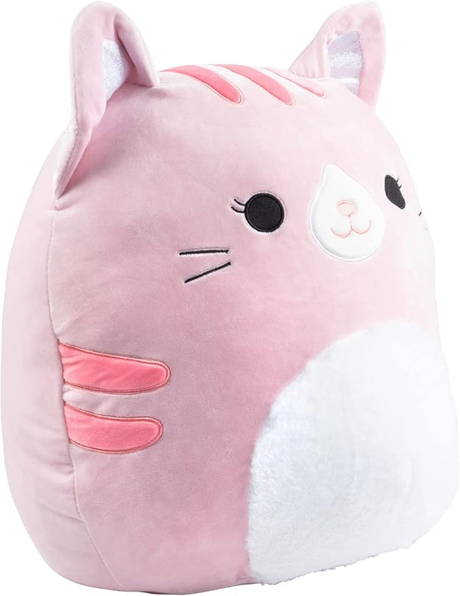 Squishmallow Large 16" Laura The Pink Cat - Officially Licensed Kellytoy Plush - Collectible Soft & Squishy Large Kitty Stuffed Animal Toy - Add to Your Squad - Gift for Kids, Girls & Boys - 16 Inch