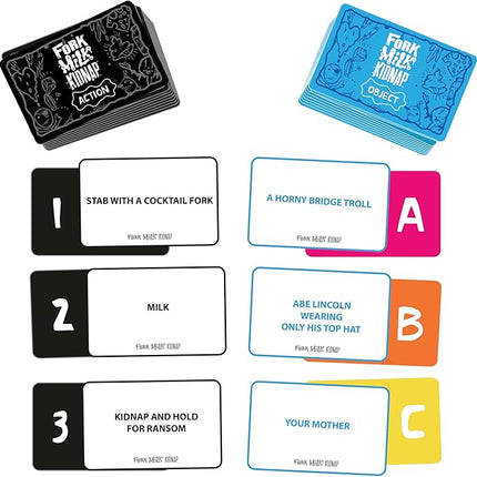 Hasbro Gaming Fork Milk Kidnap Game for Adults Only, an Adult Party Game of Questionable Choices, Ages 17+, for 3 to 10 Players, Hilarious NSFW Card Games