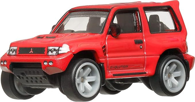 Hot Wheels Premium Car Culture Collectible Toy Car, 1:64 Scale Die-Cast Mitsubishi Pajero Evolution, Terra Trek Vehicle with Real Riders Tires