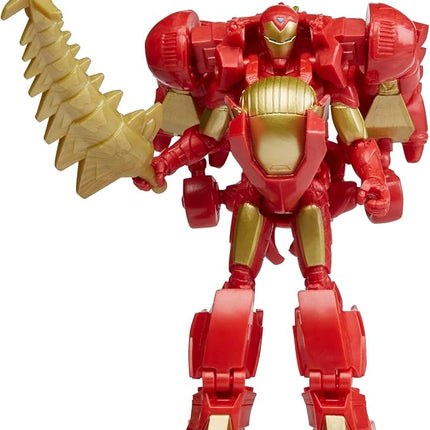 Marvel Mech Strike Mechasaurs, 4-Inch Iron Man with Iron Stomper Mechasaur Action Figures, Super Hero Toys for Kids Ages 4 and Up