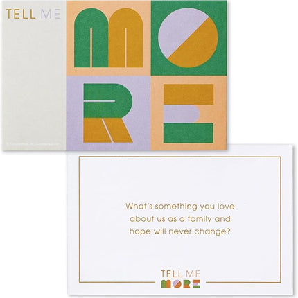 Tell Me More: Family Edition - A Family Conversation Starter Game of 52 Questions to Foster Communication and Deepen Connections