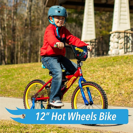 Dynacraft Hot Wheels 12" Children's Bike – Exciting, Red Design, Sturdy and Durable, Perfect for Kids Learning to Ride, Easy to Assemble, Ideal for Young Riders Ages 3-5 Years
