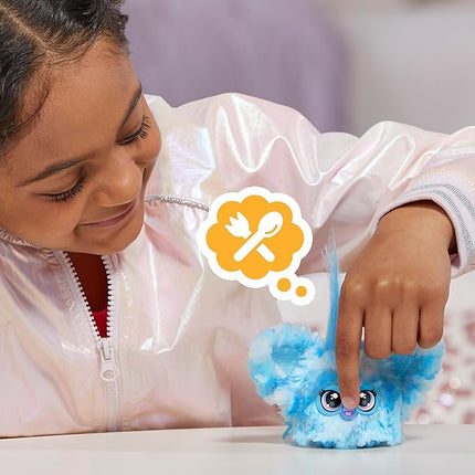 Furby Furblets SNO-Way Holiday Edition Mini Friend, 45+ Sounds, Holiday Music, Speaks Only Furbish, Electronic Plush Toys for Girls & Boys, Interactive Pets, Blue & White, 6+
