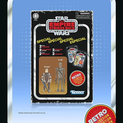 STAR WARS Retro Collection Special Bounty Hunters 2-Pack Dengar & IG-88 Toys 3.75-Inch-Scale The Empire Strikes Back Figures (Amazon Exclusive)