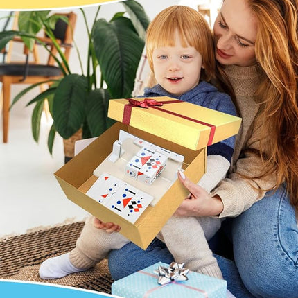 2 Pcs Wooden Mirror Cube Puzzle Game, Spatial Thinking & Pattern Matching Puzzle Game, Educational Board Game Toy for Kids and Adults