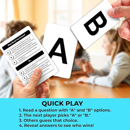 QUOKKA Board Game for 8-12 Year Olds - History Edition - Family Card Game for Kids Ages 5-8 - What Would You Choose | Pick Your Answer | Get to Know You - Fun Game Night for Boys & Girls