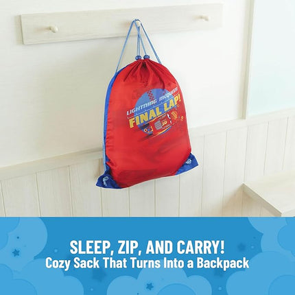 Jay Franco Disney Pixar Cars One of A Kind Slumber Sack - Cozy & Warm Kids Lightweight Slumber Bag/Sleeping Bag - Featuring Lighting McQueen