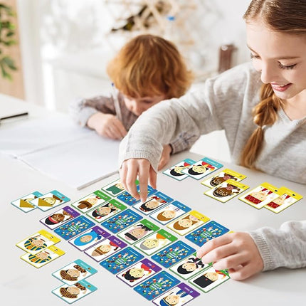 gisgfim 50 Pairs Memory Matching Game Never Forget a Face Concentration Memory Card for Kids Educational Ages 3-8 A Fun & Fast Matching Games