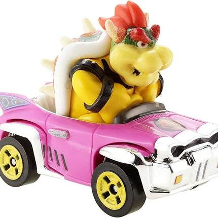 Hot Wheels GBG31 Mario Kart 1:64 Die-Cast Bowser with Badwagon Vehicle,Multicolour