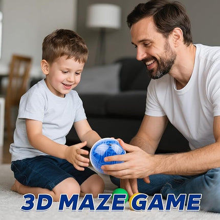 Amaze 3D Memory Sequential Maze Ball Puzzle Toy Gifts for Kids Adults - Challenges Game Lover Tiny Balls Brain Teasers Game (Blue)
