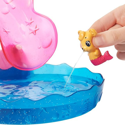 Barbie Dreamtopia Chelsea Water Lagoon Playset with Chelsea Doll (6 in Blonde), 2 Pets, Slide, Pool & Swing, Gift for 3 to 7 Year Olds