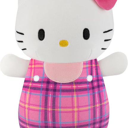 Squishmallows Original Sanrio 10in Plaid Hello Kitty HugMees – Ultrasoft Official Jazwares Plush (Medium-Sized)