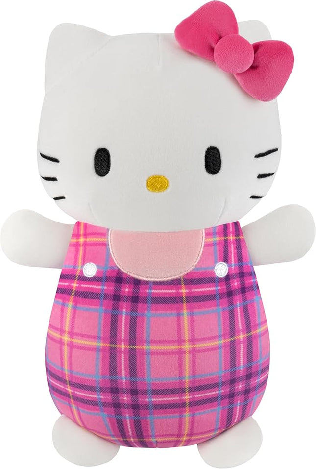 Squishmallows Original Sanrio 10in Plaid Hello Kitty HugMees – Ultrasoft Official Jazwares Plush (Medium-Sized)