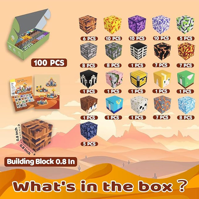 Magnetic Blocks, Magnetic Tiles Building Blocks, Magnet Cubes STEM Sensory Game Toys Christmas Birthday Gifts for Kids Boys Girls Age 3+ (Sword)