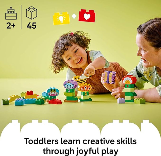 LEGO DUPLO Town Creative Garden & Flowers Building Toy Playset - Preschool Learning and Educational Flower Toy for Toddlers, Boys and Girls, Ages 2+ - Baby Gift Idea - 10444