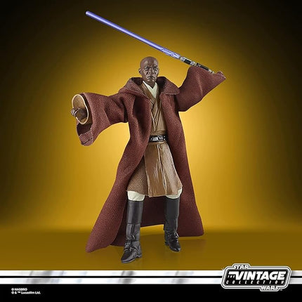STAR WARS The Vintage Collection Mace Windu Toy VC35, 3.75-Inch-Scale Attack of The Clones Action Figure, Toy Kids Ages 4 and Up