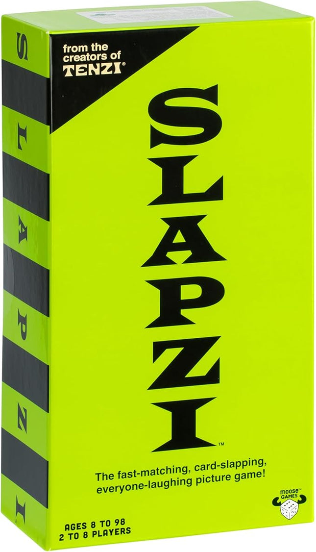 SLAPZI - The Fast-Matching, Card-Slapping Game, Match Picture Cards to Clue Cards and Slap Down Your Match, Fast, Fun and Easy, Perfect for Family Game Nights & Parties. for 2-8 Players, Ages 8+