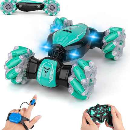PREPOP Gesture Sensing RC Stunt Car for Kids, Remote Control 4WD Hand-Controlled Drift Twist Vehicle with Light & Music, Cool Birthday Gifts for Boys Age 5 6 7 8 9 10 11 12 Year Old