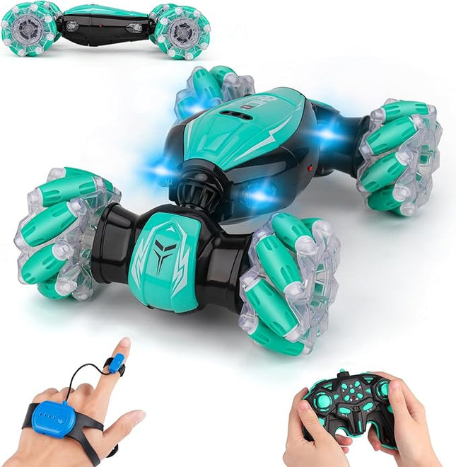 PREPOP Gesture Sensing RC Stunt Car for Kids, Remote Control 4WD Hand-Controlled Drift Twist Vehicle with Light & Music, Cool Birthday Gifts for Boys Age 5 6 7 8 9 10 11 12 Year Old