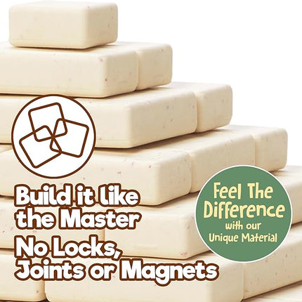 Taksa Toys Ancient Pyramid Egypt Stem Toys Educational Stackable Building Blocks Bricks for Kids Ages 7 8 9 10+ Years Old, Creative Architectural Learning Games, Montessori Toys for Children, 122 Pcs