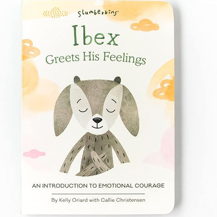 Slumberkins Ibex Snuggler & 2 Board Books Complete Set Bundle | Promotes Emotional Courage, Resilience & Empathy | Social Emotional Tools for Ages 0+ (Ibex Kin Snuggler + 2 Board Books)