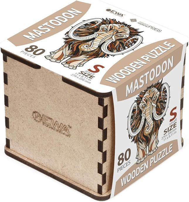 Mastodon S Wooden Puzzle for Adults - A 80-Piece Prehistoric Giant Ready to Adorn Your Living Space with Its Majestic Presence