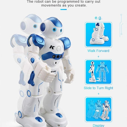 RC Robot Toys Gesture Sensing Smart Robot Toy for Kids Can Singing Dancing Speaking Christmas Birthday (White)