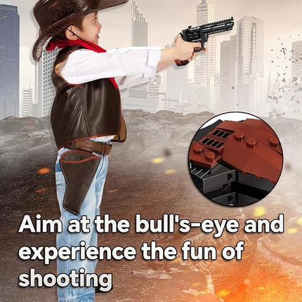 1:1 Revolver Building Blocks Sets - 300 PCS Model Collection Toy Building Bricks Set Shootable - Simulation Militarily Toy Lovers for Kids and Adults Gift