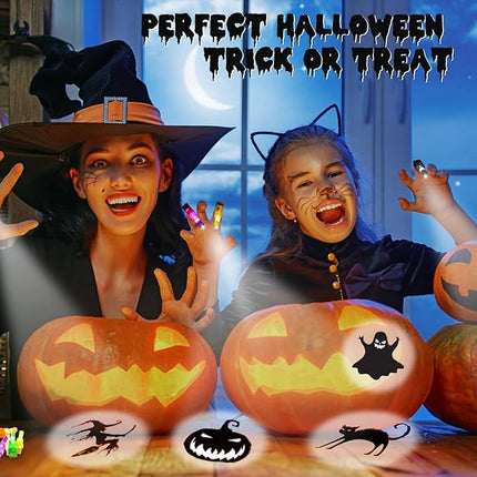 Halloween Party Favors for Kids, 36 Pcs LED Light Up Finger Lights Halloween Goodie Bag Fillers Treats Stuffers Glow in The Dark Toys Bulk for Halloween Party Gifts Trick or Treat Toy