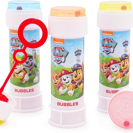 Toyland® Pack of 12 Paw Patrol Bubbles with Wands, 2 fl oz Solution & Novelty Maze Lid - Pocket Money & Party Bag Toys