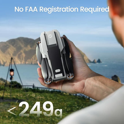 Holy Stone HS440G Drones with Camera for Adults 4k, Under 250g, FPV RC Quadcopter with Brushless Motors, 5GHz Transmission, Auto Return, Follow Me, Waypoints, Foldable Camera Drone for Beginners