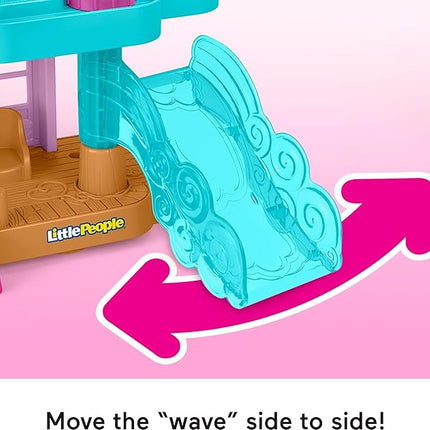 Fisher-Price Little People Toddler Toy Barbie Beach House Playset, Figures and Accessories for Preschool Pretend Play Kids Ages 18+ Months