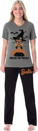 INTIMO Mattel Barbie Womens' Halloween Trick Or Treat Witch Sleep Pajama Set