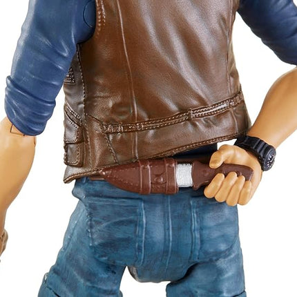 Jurassic World Toys Owen Grady 6-inches Collectible Action Figure with Movie Detail, Movable Joints, Toy Knife Accessory, Extra Hands, Display Stand; for Ages 4 and Up