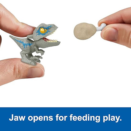 Mattel Jurassic World Crushivores Mini Dinosaur Figure & Accessories, Unboxing Dino Toy with Surprise Reveals, Sensory Compounds & Feeding Play