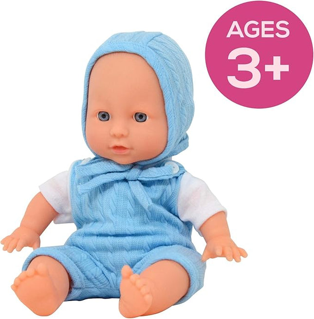 12 inch Realistic Baby Doll with Soft Body and Vinyl Head, Arms, and Legs, Beautiful Soft Baby Doll Dressed in a Matching Onesie and Hat – Packaged in a Gift Box– Ideal Size for Toddlers, Boys, Girls