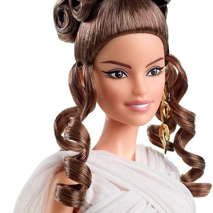 Barbie Collector Star Wars Rey x Doll (~12-inch) Wearing Gown and Accessories, with Doll Stand and Certificate of Authenticity