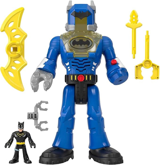 Fisher-Price Imaginext DC Super Friends Batman Toys Insider & Exo Suit 12-Inch Robot with Lights Sounds & Figure for Kids Ages 3+ Years
