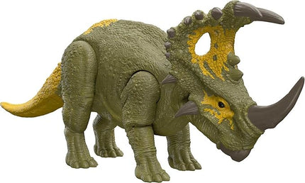 Mattel Jurassic World Dominion Roar Strikers Dinosaur Action Figure with Roaring Sound & Attack Action, Sinoceratops Dino Toy Includes Downloadable App & AR