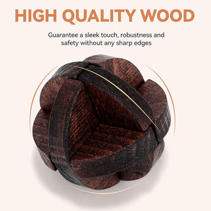 8 Pcs Brain Teaser Puzzles for Adults Teens - Metal Puzzles 3D Puzzle Game Toys for Adults Teens - Wooden Unlock Interlocking Puzzle Adult IQ Education Smart Toys