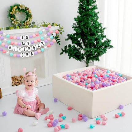 Ball Pit Balls Pack of 100 200 500 - Star and Round Set BPA Free Phthalate Free Non-Toxic Crush Proof Play Balls Soft Plastic Balls for Toddlers Baby Kids Birthday Pool Tent Party