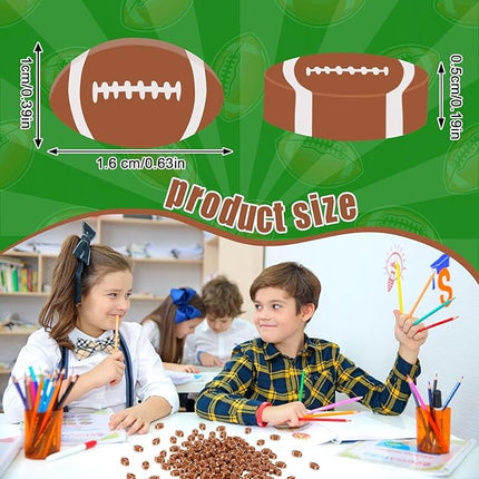 JUNEBRUSHS 150Pcs Sports Ball Mini Erasers, Football Erasers for Kids Bulk Novelty Pencil Erasers for Student Classroom Prizes, Homework Rewards Gifts Party Favors