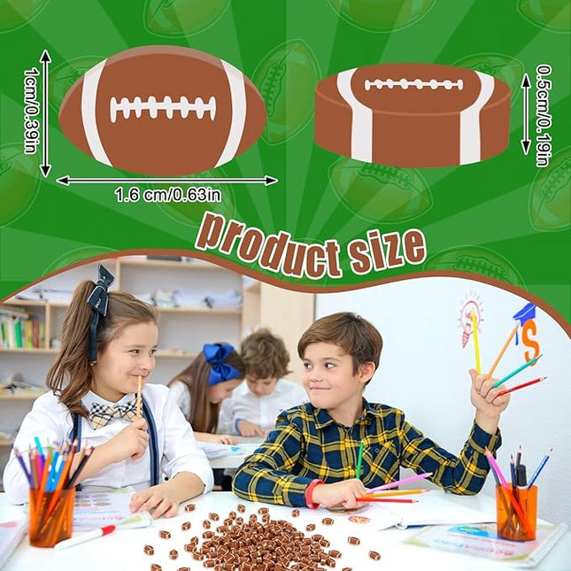 JUNEBRUSHS 150Pcs Sports Ball Mini Erasers, Football Erasers for Kids Bulk Novelty Pencil Erasers for Student Classroom Prizes, Homework Rewards Gifts Party Favors