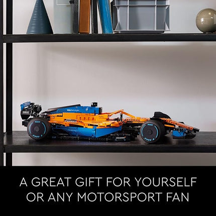 LEGO 42141 Technic McLaren Formula 1 2022 Replica Race Car Model Building Kit, F1 Motor Sport Set Birthday Gift Idea for Adults, Men, Women, Him, Her, Husband, Collectible Home Decor