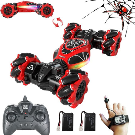 Spider Gesture Rc Car Hand Controlled Stunt Car, 4WD Drift Twist Off-Road Vehicle with Light Music, Birthday Xmas Gifts Suitable for 6-12 Year Boys and Girls