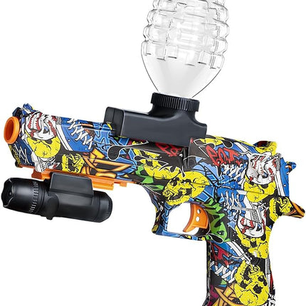 Anstoy Electric Gel Gun Blaster, Automatic Gel Ball Blaster with Goggles, Orby Toy with Sight for Outdoor Backyard Team Games, Rechargeable Splat Toy, for Ages 14+ - Angry