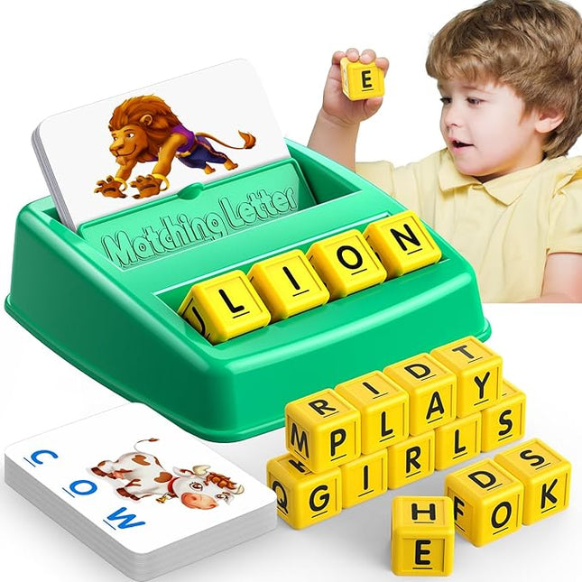 Educational Toys for 3 4 5 Year Old for Toddlers 2-4 Year Matching Letter Games for 3-5 Montessori Toys for Kids Toy for Ages 2-4 4-6 Birthday Halloween Christmas Easter Gifts for 3-5 Year Old