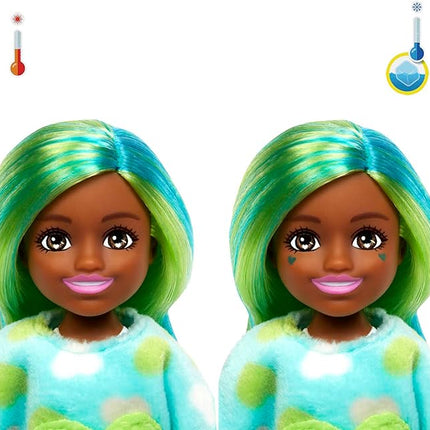 Barbie Cutie Reveal Chelsea Small Doll, Jungle Series Elephant Plush Costume, 7 Surprises Include Mini Pet & Color Change