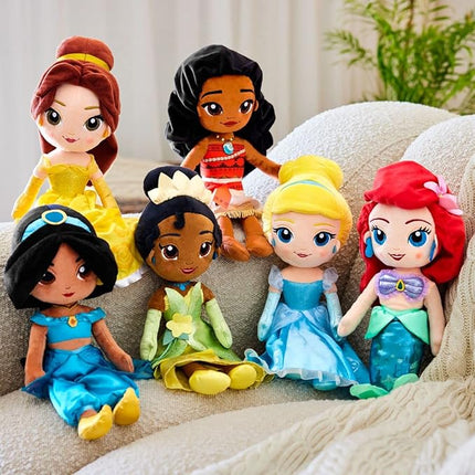 Disney Store Official Princess Plush Doll, Belle from Beauty and The Beast, Medium 14 Inches, Soft Plushy with Embroidered Features, Princess Toys for Girls, Disney Dolls, Stuffed Animals for Girls