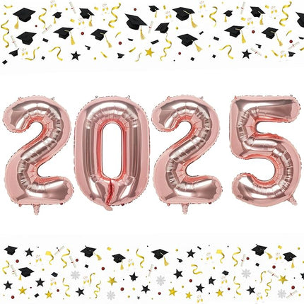 Smlpuame 40 Inch Number 2 Balloons Champagne Gold, 4pcs Huge Foil Balloon Numbers 2 0 2 5 for 2nd 5th 20th 25th 50th Birthday Anniversary Graduation Class of 2025 Party Decorations Supplies